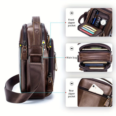 Winston | Stylische Vintage Leder Umhängetasche für Männer