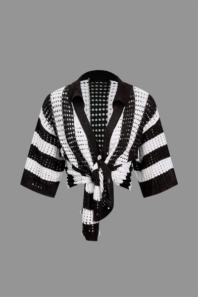 Noemi | Stylisches Häkel-Zweiteiler-Set mit Streifenmuster