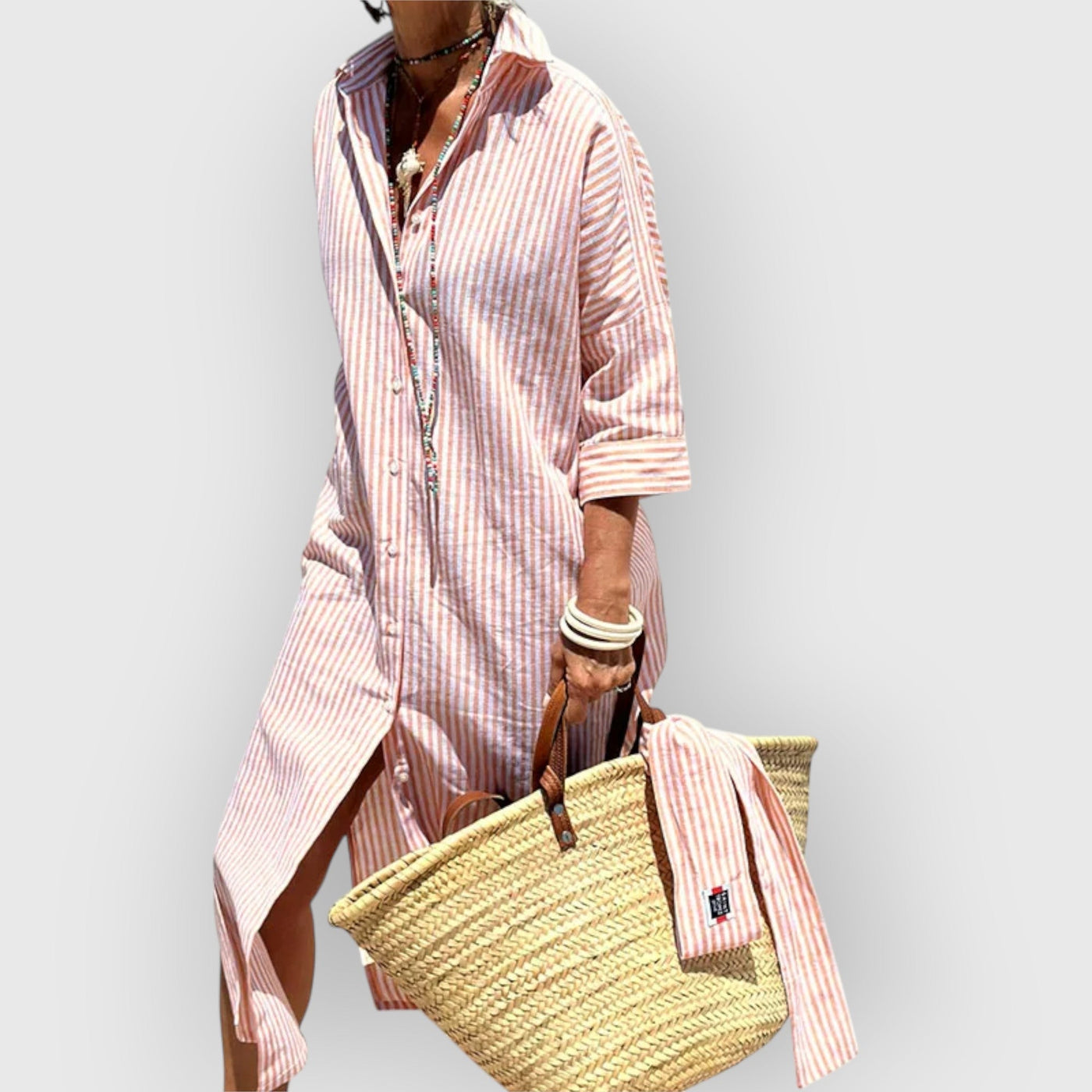 Cristiana | Bequemes, gestreiftes Maxikleid