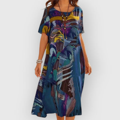 Blanca | ELEGANT ABSTRAKTES KLEID