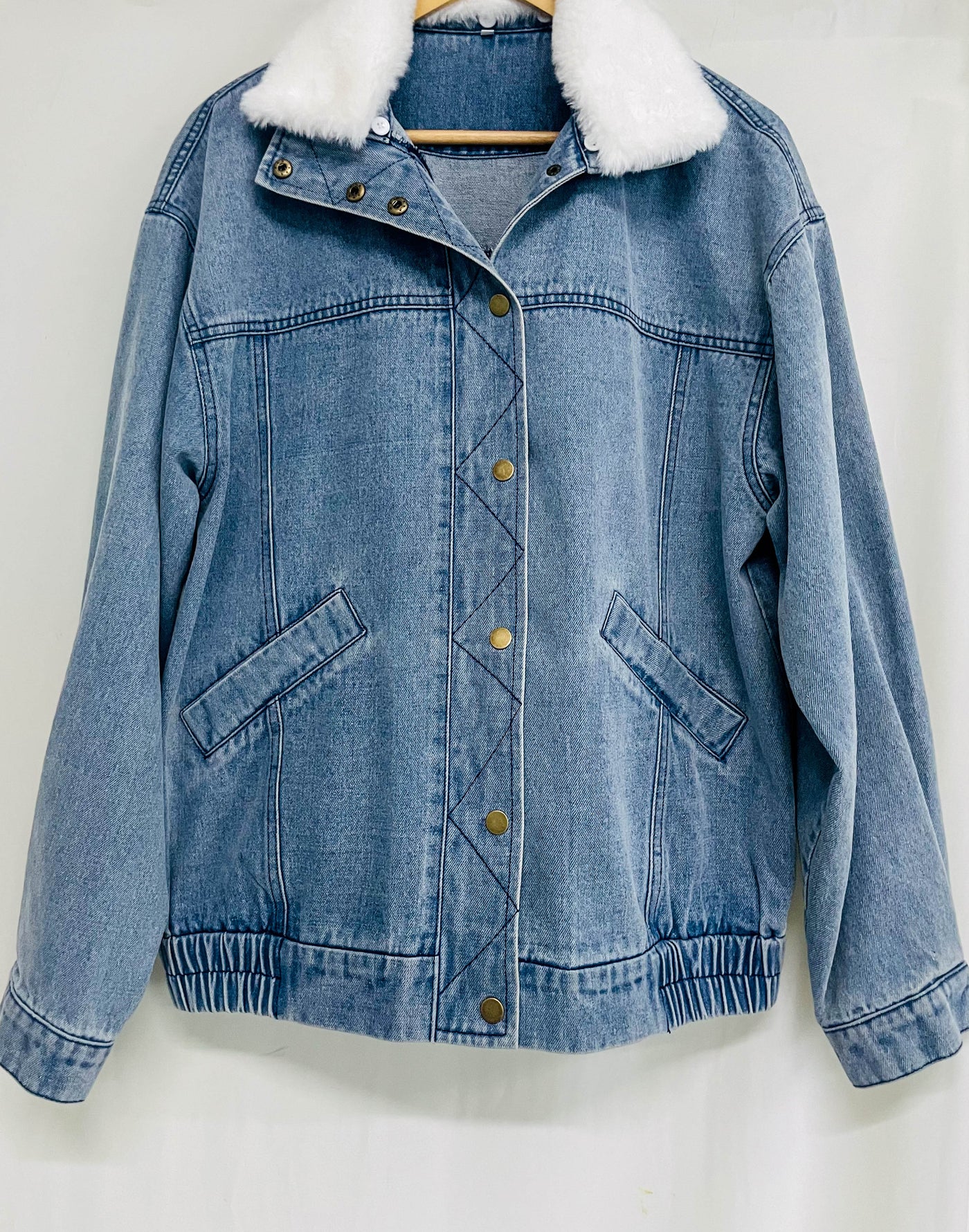 Eva | Damen-Denimjacke mit Fleecekragen – Trendy und Bequem für Jeden Tag