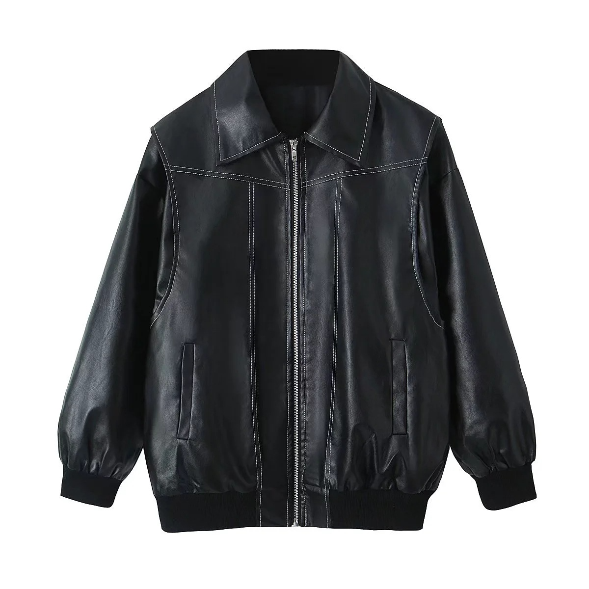 Damen Kunstlederjacke – Zeitlos & Stylisch