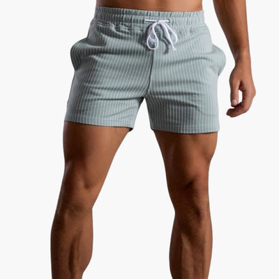 Gestreifte Shorts mit Kordelzug - für Herren im Sommerstil