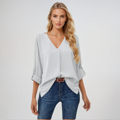 Lena | Elegante Bluse mit V-Ausschnitt