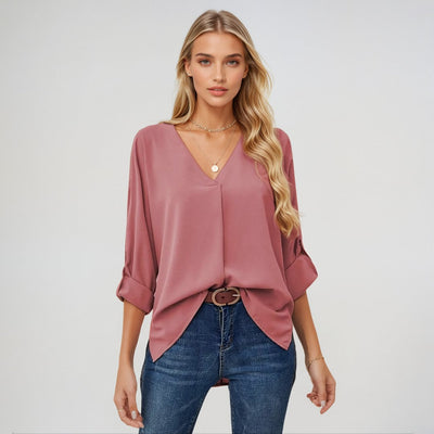 Lena | Elegante Bluse mit V-Ausschnitt