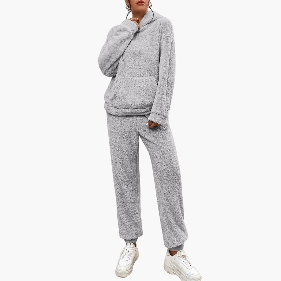 Teddy Hoodie Loungewear für Damen