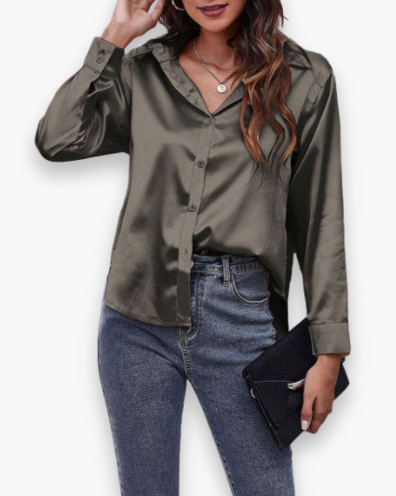 Damen Elegant Langärmelige Bluse | Festliche Blusen für Anlässe