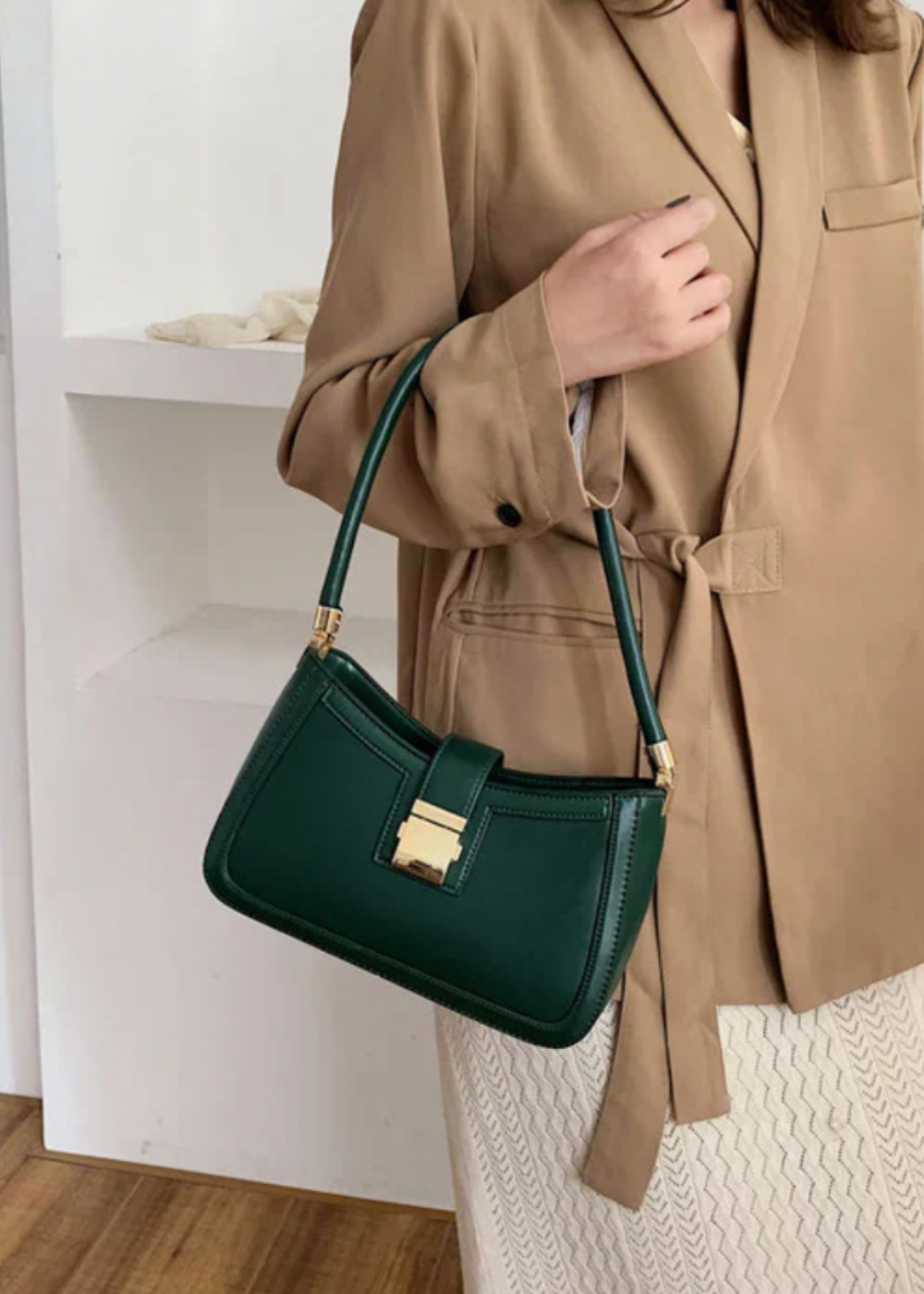 Damen Schultertasche Schwarz – Elegant & mit Reißverschluss