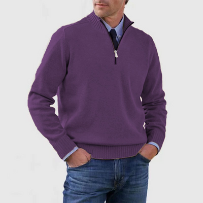Pullover Herren Half Zip Modern | Warm Komfort Freizeit