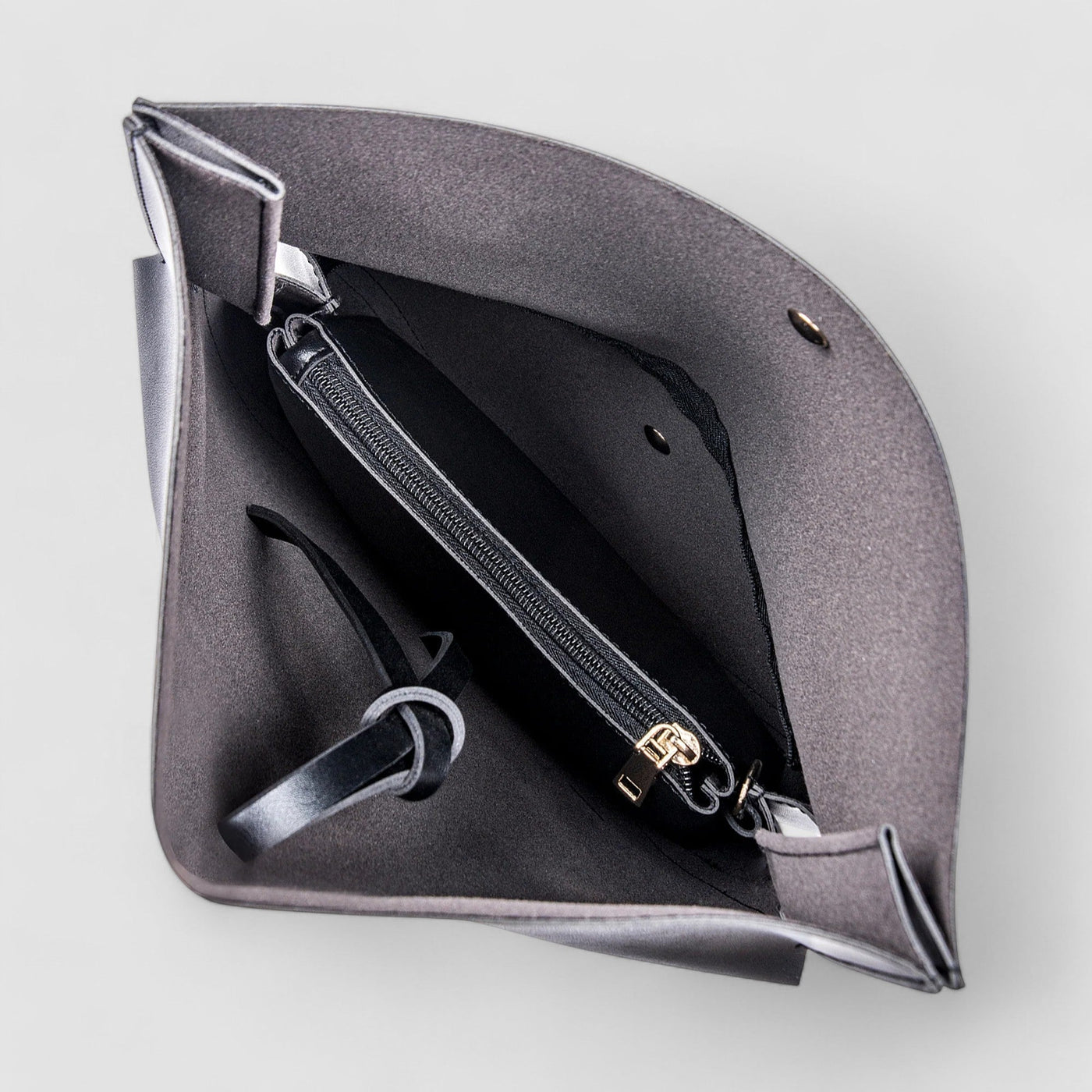 Vintage Damen Schultertasche – Vegan Leder mit Pouch & Canvas Gurt