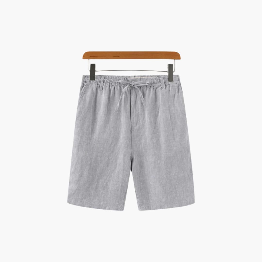 Herren Leinen Shorts mit Kordelzug und Seitentaschen