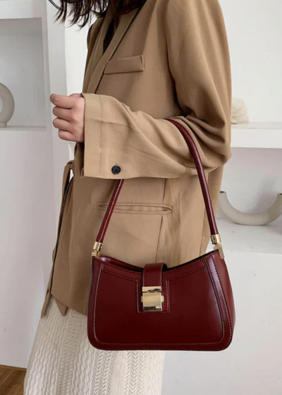 Damen Schultertasche Schwarz – Elegant & mit Reißverschluss