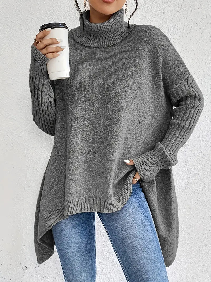 BRIGITTE – LANGER ROLLKRAGENPULLOVER