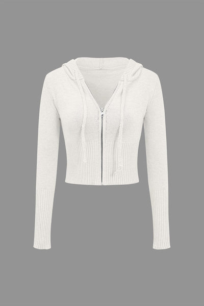 Ava | Strick-Set mit Kapuzenjacke & Schlaghose