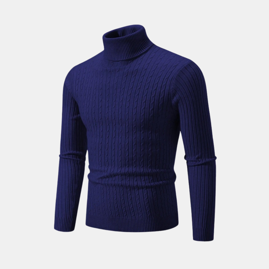 Antonio™ | Strickpullover mit Rollkragen und Zopfmuster