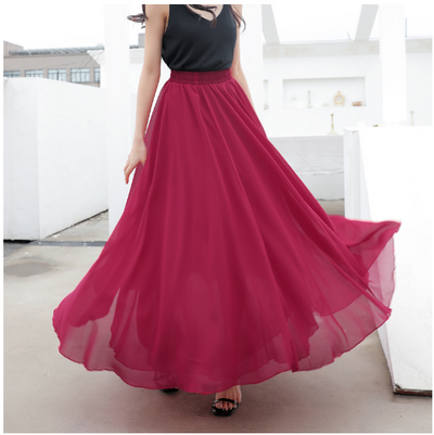 Ingrid - Langer Chiffonrock