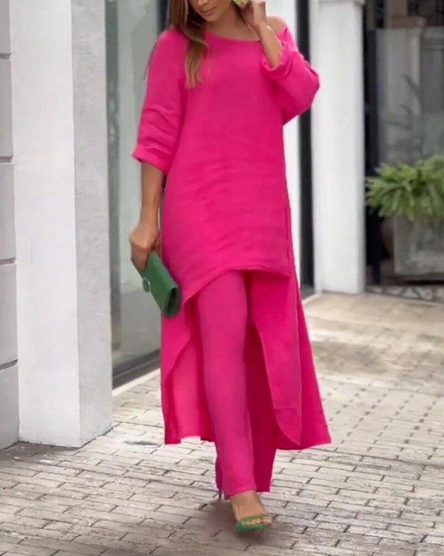 Damen Bequemes Trendiges Freizeitset | Sommerlich