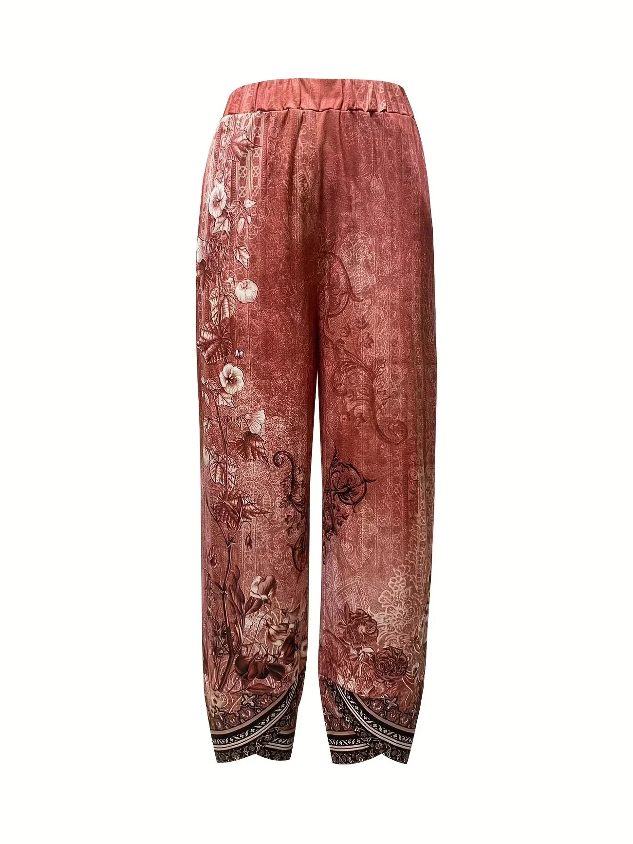 Kayden – Vintage Capri Hose Mit Blumenmuster