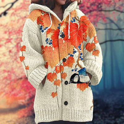 Daniella – Warmer Knopfleiste Kapuzenpullover