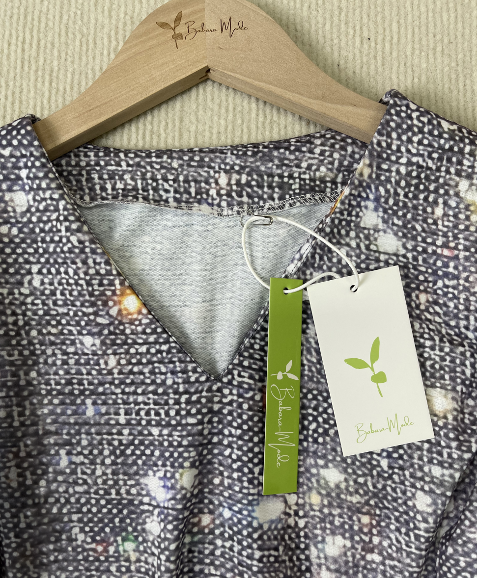 Elaina | Damen Glitzernde Glitzer Bluse | Langarm