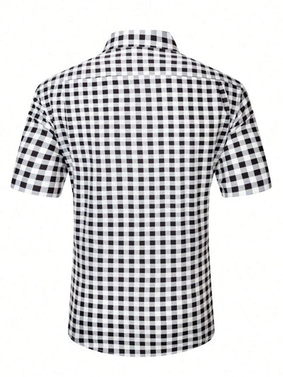 Oktoberfest Karohemd Herren – Kurzarm Trachtenhemd in Rot-Weiß