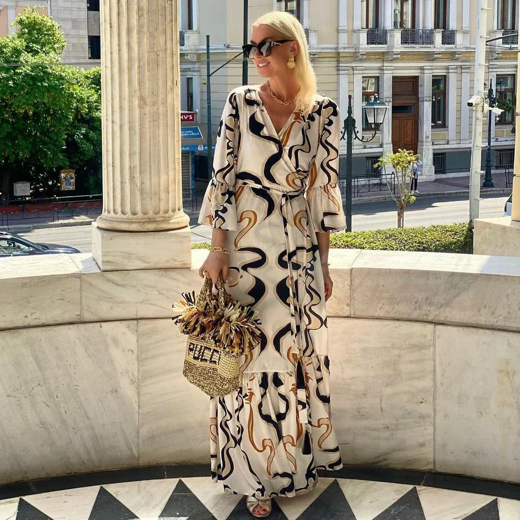 Marisia - Das elegante Langarmkleid in stilvollem Lila