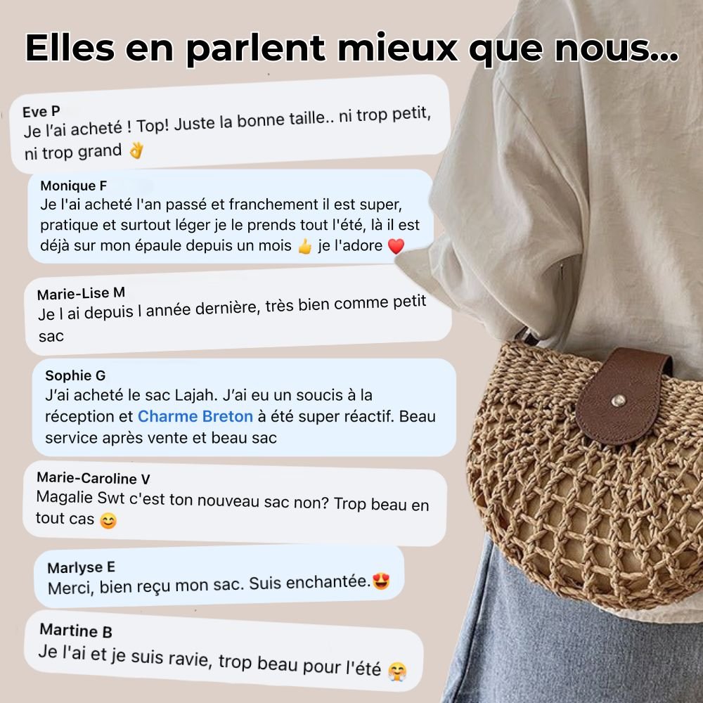 Geflochtene Strohtasche – Veganer Lederhenkel, Sommertasche