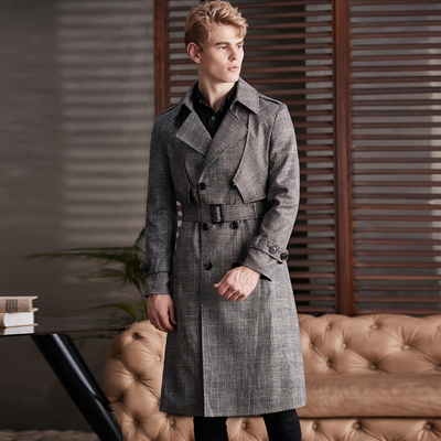 Herren Trenchcoat für den Frühling – Elegant & Leicht