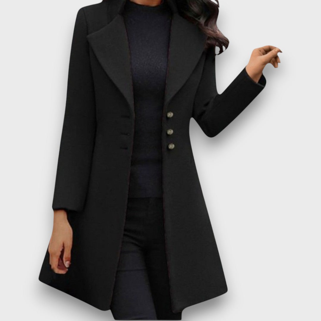 Venzi – Eleganter Mantel mit langen Ärmeln