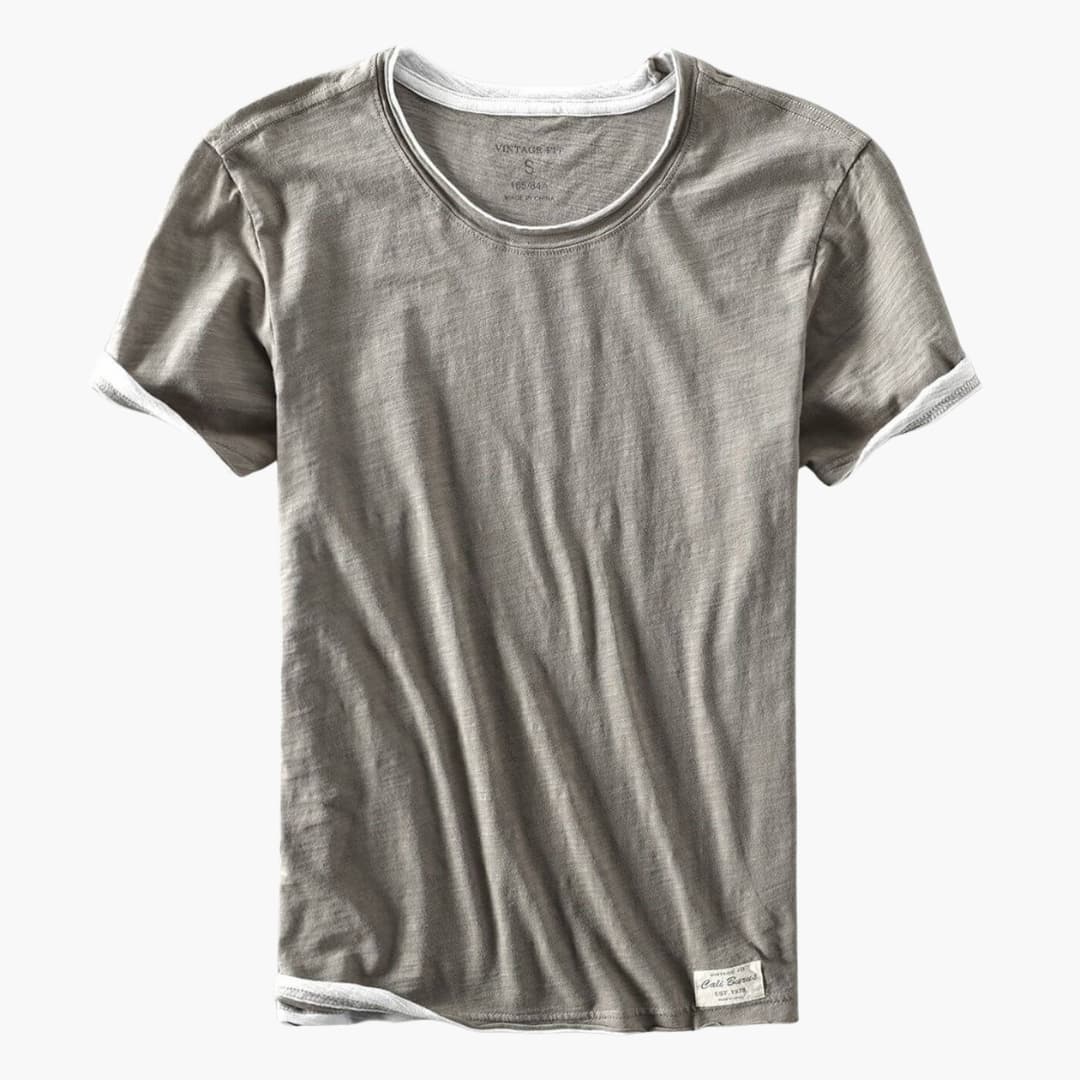 Basic T-Shirt - Herren Rundhals Kurzarmshirt aus Baumwolle