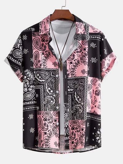Paisley Print Button Up Hemd #Zufälliges Muster Design#