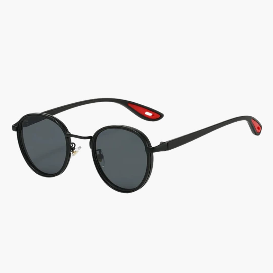 Damen Sonnenbrille mit rundem Metallrahmen und UV400 Schutz