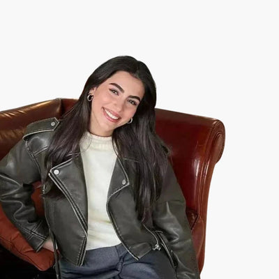 Kurze Bikerjacke für Damen