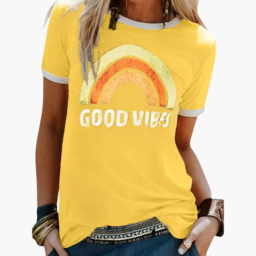 Good Vibes Grafik-T-Shirt - für Frauen im Casual-Stil
