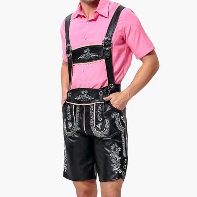 Bestickte Trachten Lederhose für Herren - Oktoberfest 2025