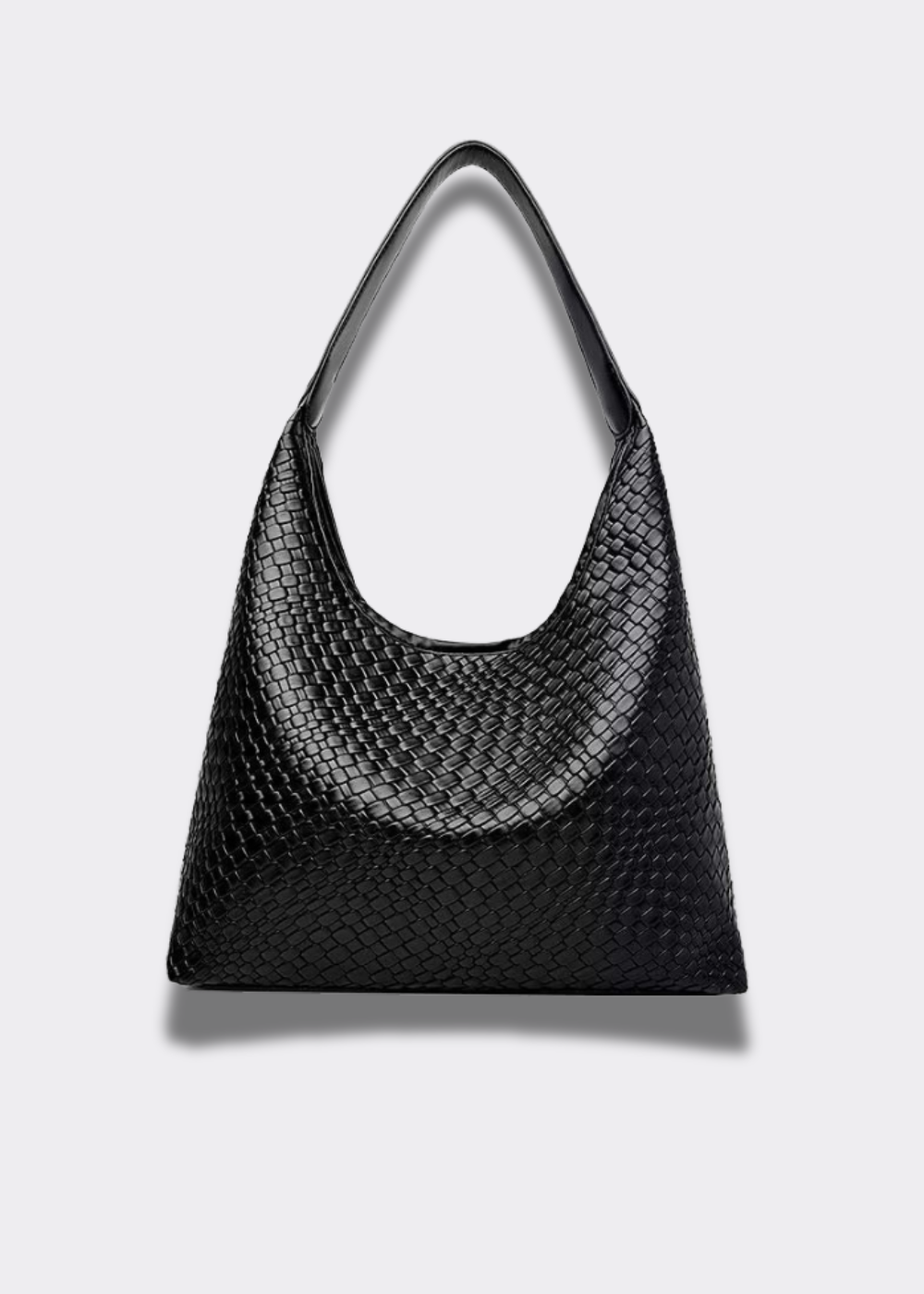 Geflochtene Umhängetasche – Vegan Leder mit Innentasche