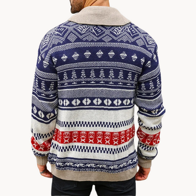 Derren - elegante warme Weste mit Schal für Herren