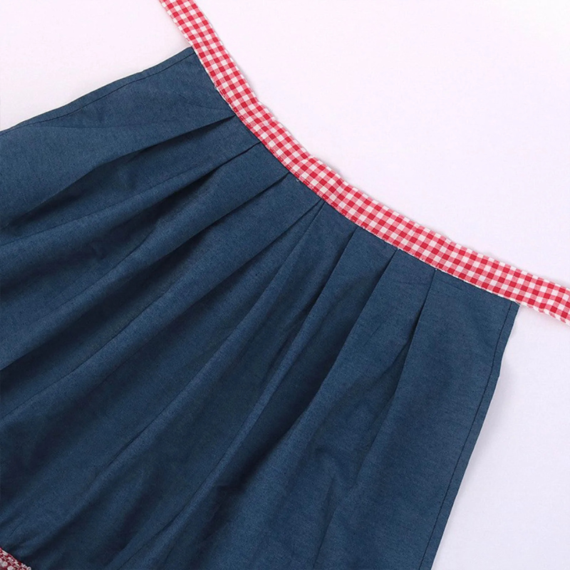 Damen Klassisches Blau Oktoberfest Dirndl Kleid