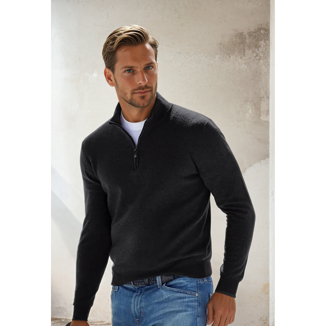 Einzelgänger | Stylischer Halbzip-Pullover für Komfort und Vielseitigkeit