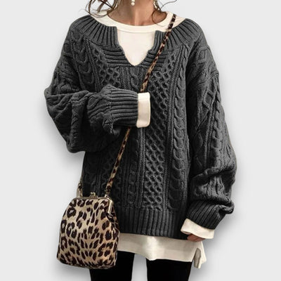 Marielle – Strickpullover mit V-Ausschnitt