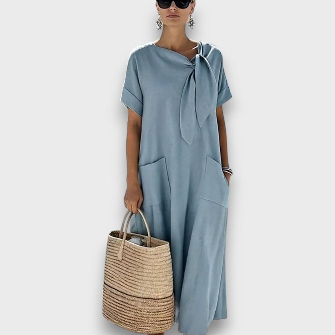 Serela – Lockeres Kleid mit Schleifendetail