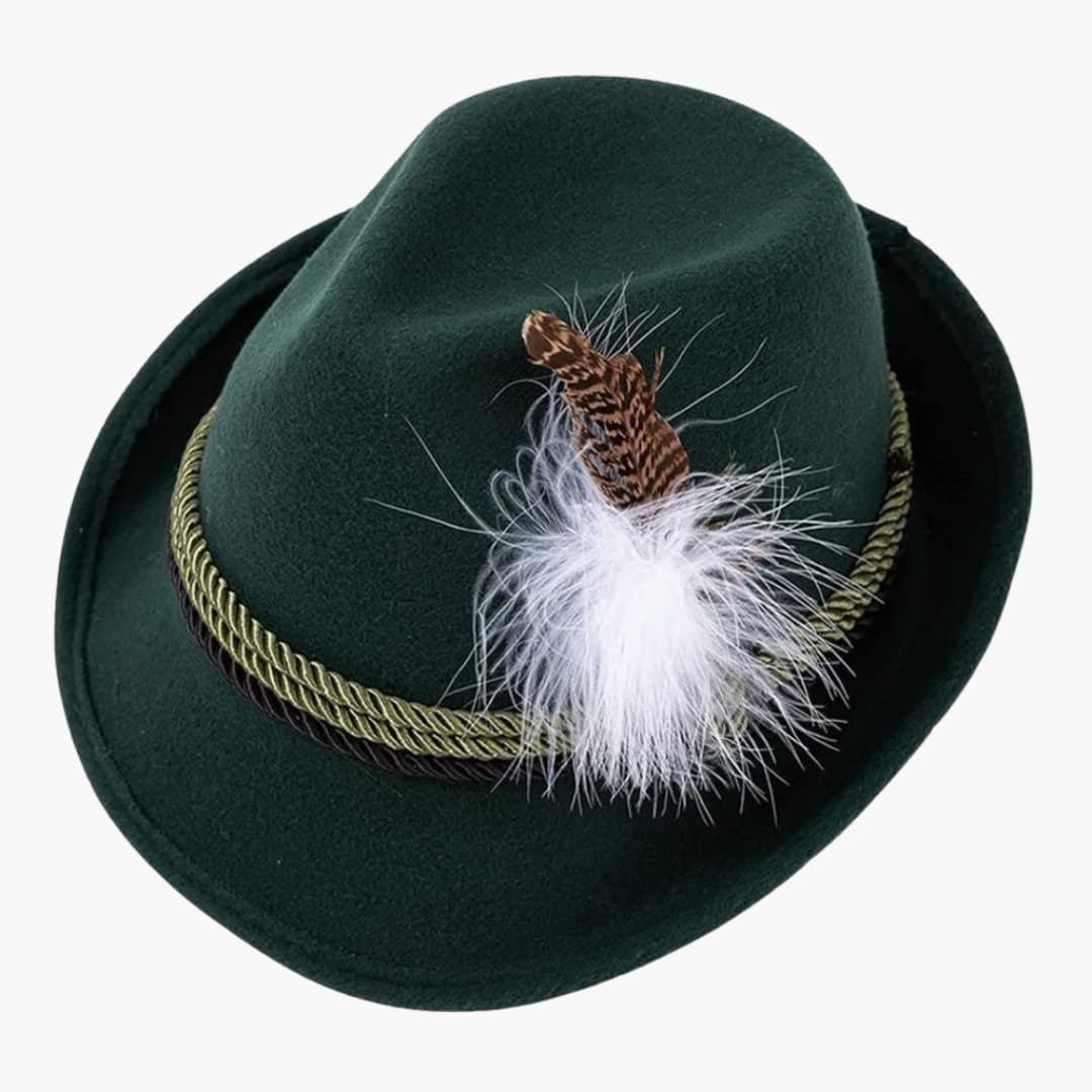 Bayerischer Hut mit Feder für Unisex – Oktoberfest 2025