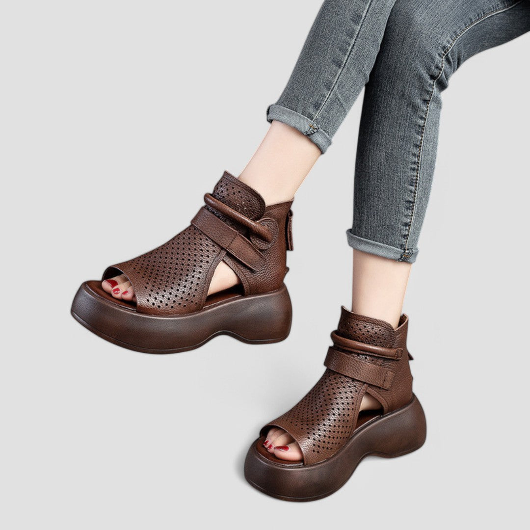 Eden | Vintage-Plateausandalen