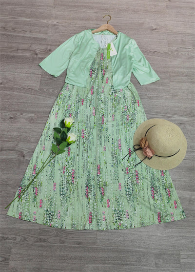 Almuth - Zweiteiliges Midikleid mit Blumendruck