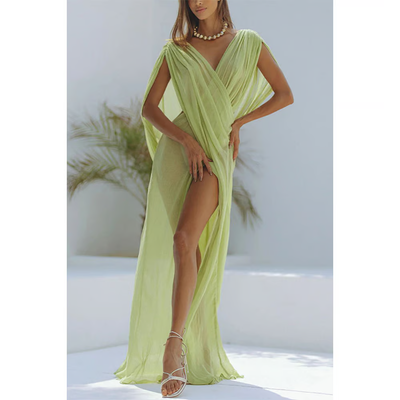 Aurelyne - Sommerleicht. Feminin. Atemberaubend. Strand-Cover-Up aus Mesh mit Seitenschlitz