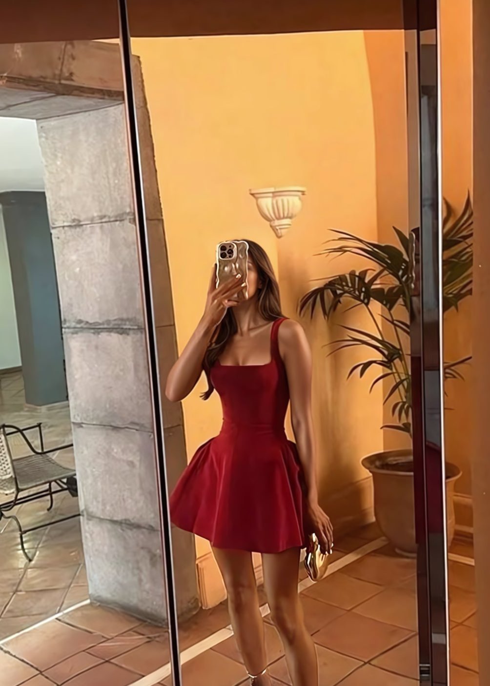 Vivienne | Kleid - Karmesinrot