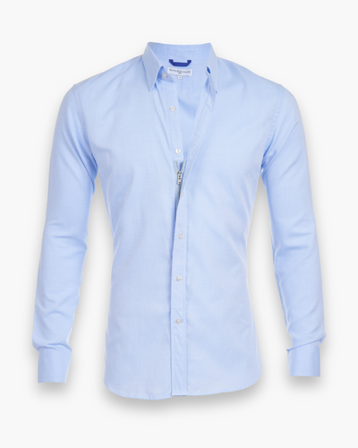 Herren Modisches Zip Fit Hemd | Elegant