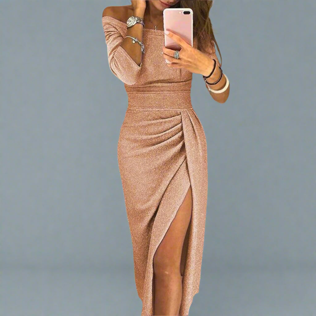 Eliza | Funkelndes Dinnerkleid mit elegantem Hüftschlitz