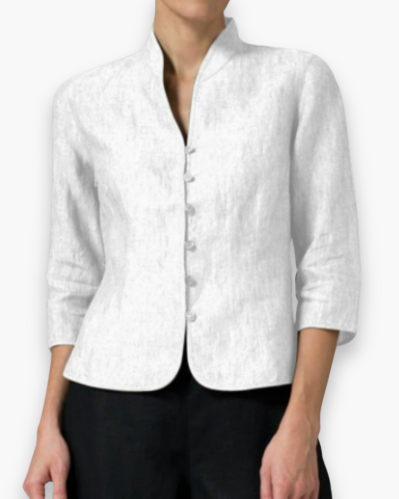 Damen Elegante Bluse mit Stehkragen | Festliche Anlässe