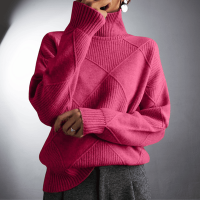 Donna | Handgemachter Pullover mit hohem Kragen
